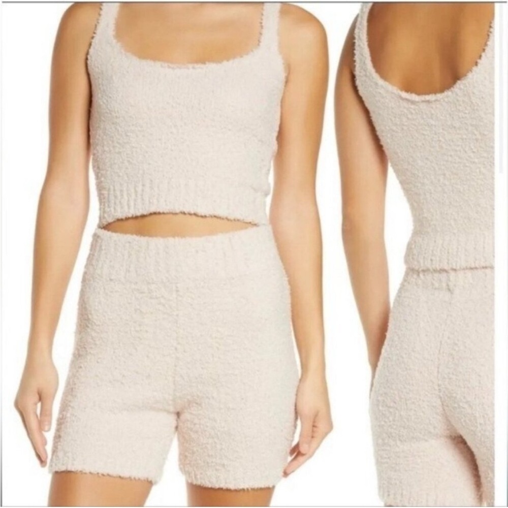 SKIMS Cozy Knit bouclé tank & shorts S